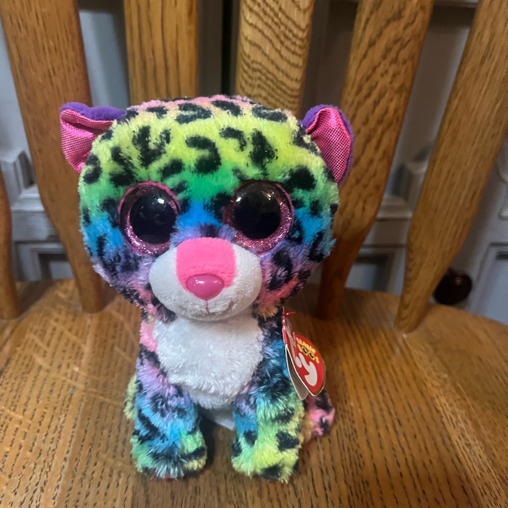 Ty Beanie Boo's Dotty Plush with Rainbow Colors